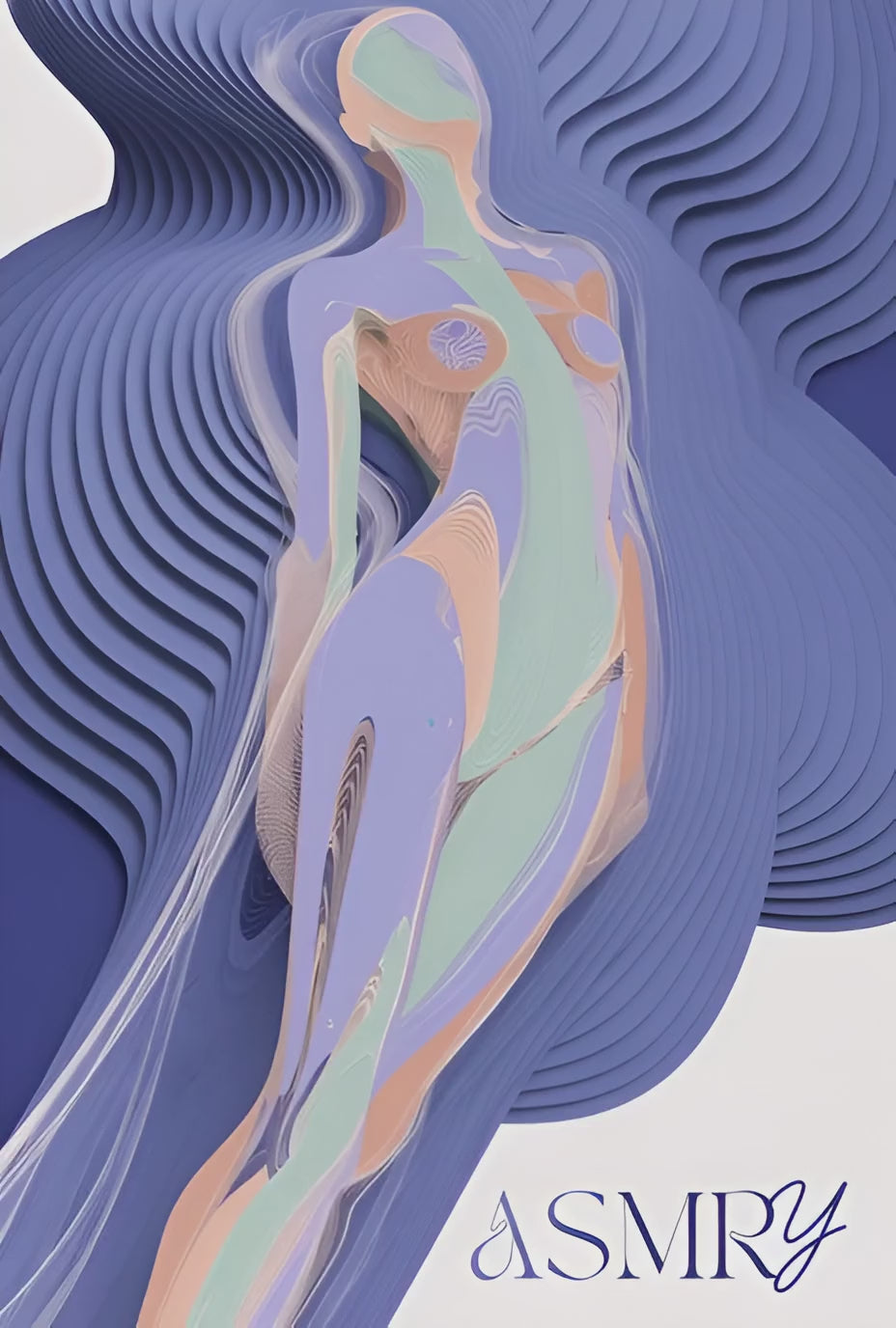 ASMRY Dreamcore Tee Design - A visual showcase of surrealist digital art and premium streetwear textures for the Genesis Drop.